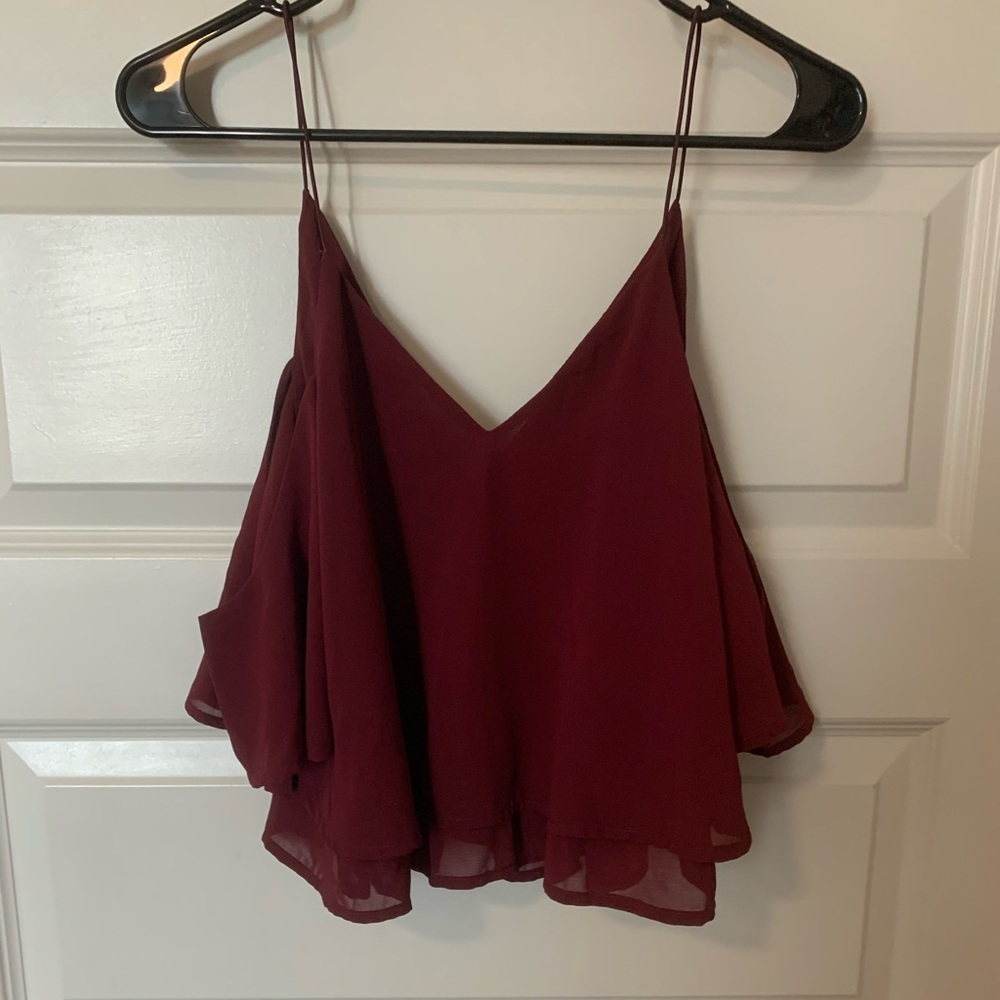 Maroon crop top